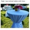 Hi-Top tables with linen